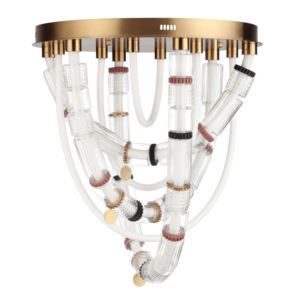 Светильник 60 см, 80W, 4000K, Odeon Light 5455/80CL, латунь