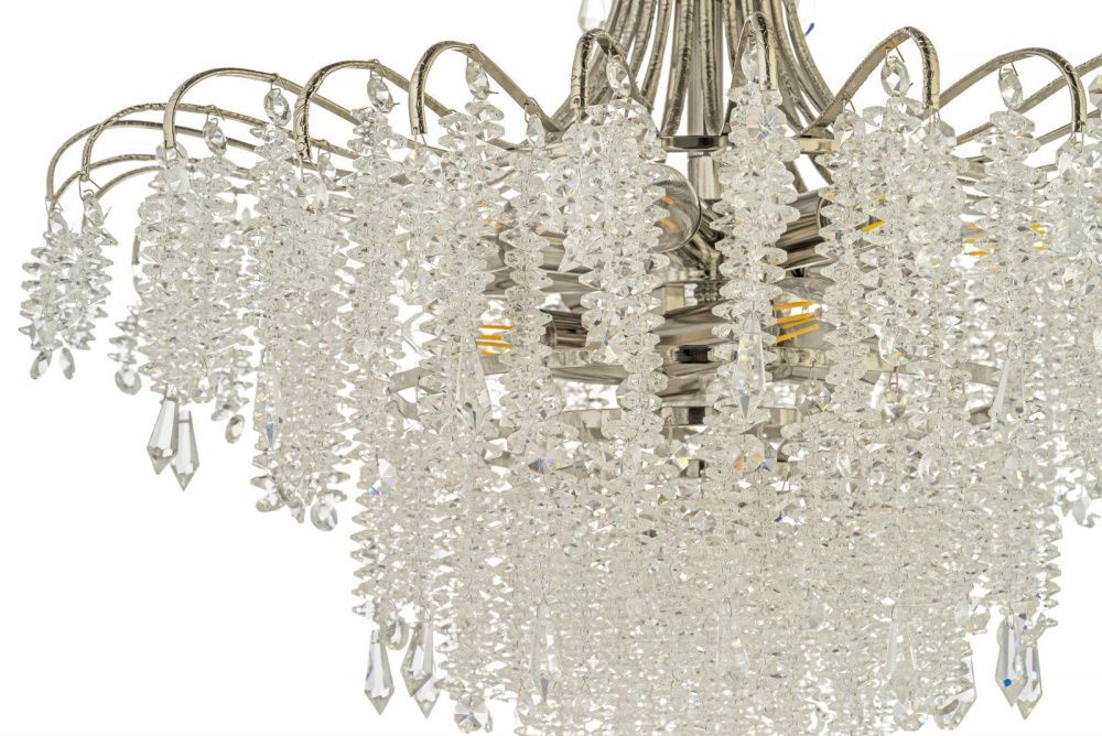 Люстра подвесная *60*50 см, 12*E14*40W, Arti Lampadari Erli Nickel Erli E 1.5.60.105 N, никель