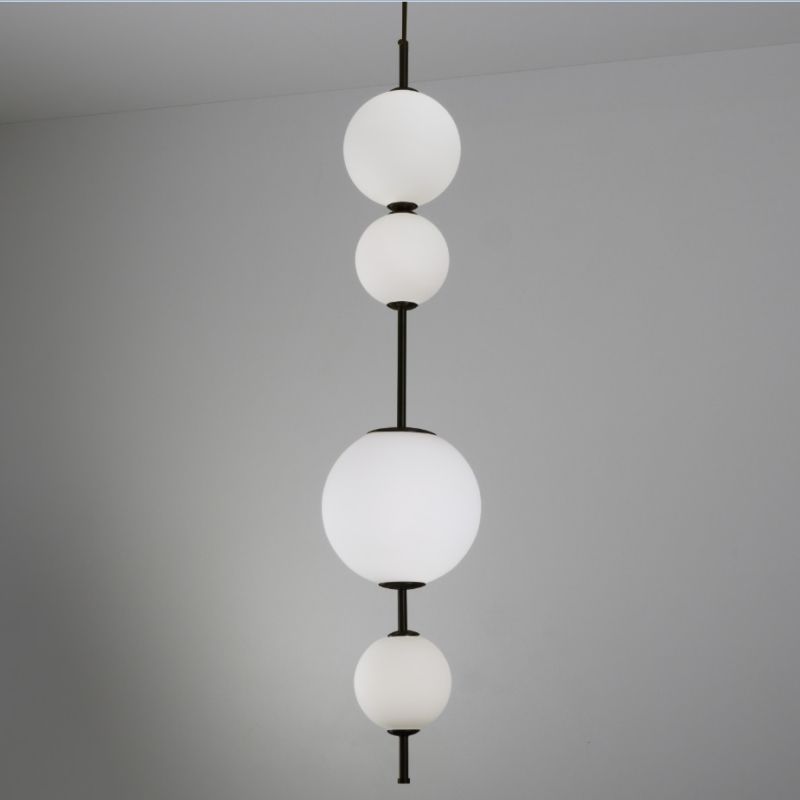 Светильник ElegantLight DZN-13550 ЧЕРНЫЙ  D200/H800-2000/4/LED/20W/4500K (120+200+100+150mm) 24-12