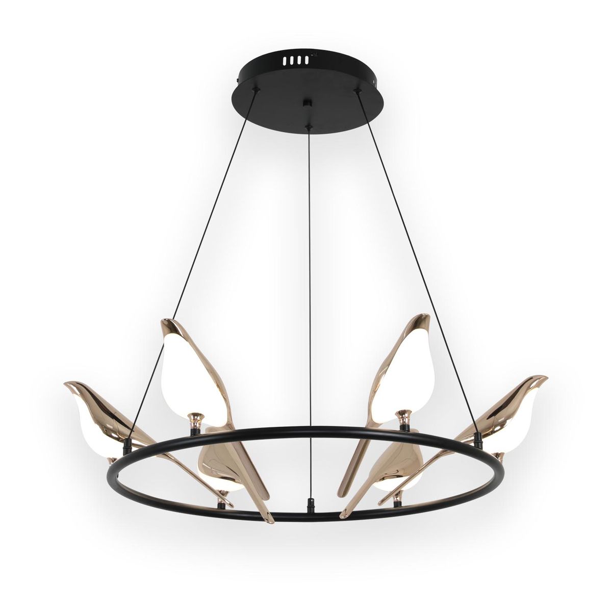 Подвесная светодиодная люстра с птичками Kink Light Арси 08446-6A,33, диаметр 65 см
