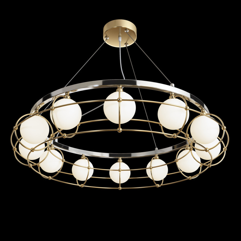 Светильник 83 см, Maytoni Carcass MOD312PL-12GCH, золото-хром
