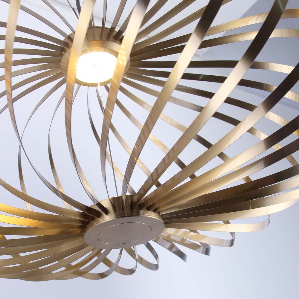 Подвесная люстра 56*38,5-280 см, 1*LED, 6W, 3000K, Favourite Spring 4680-1P, латунь