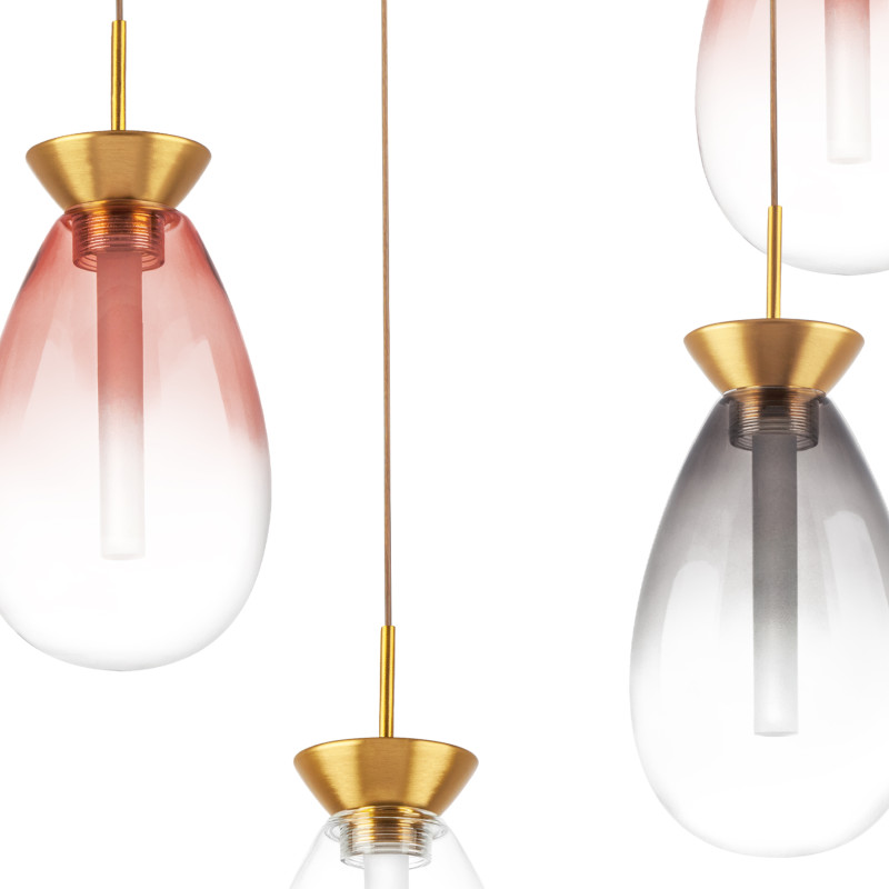 Каскадная люстра 45*150 см, LED, 24W, 3000K Lightstar Colore 805169, золотой