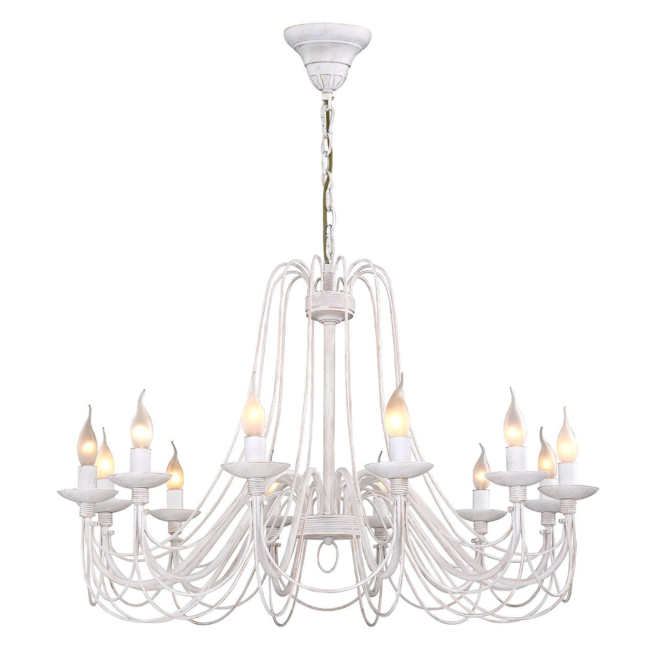 Подвесная люстра F-Promo Chateau 2164-12P, D920*H650/1350, белый с золотом
