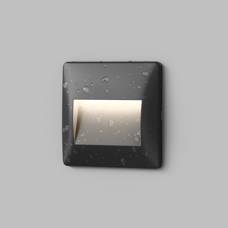 Подсветка ступеней лестницы 8,5*2,7*8,5- см, *LED*2.5W, 3000K, Denkirs Helm DK1210-BK, черный полимер