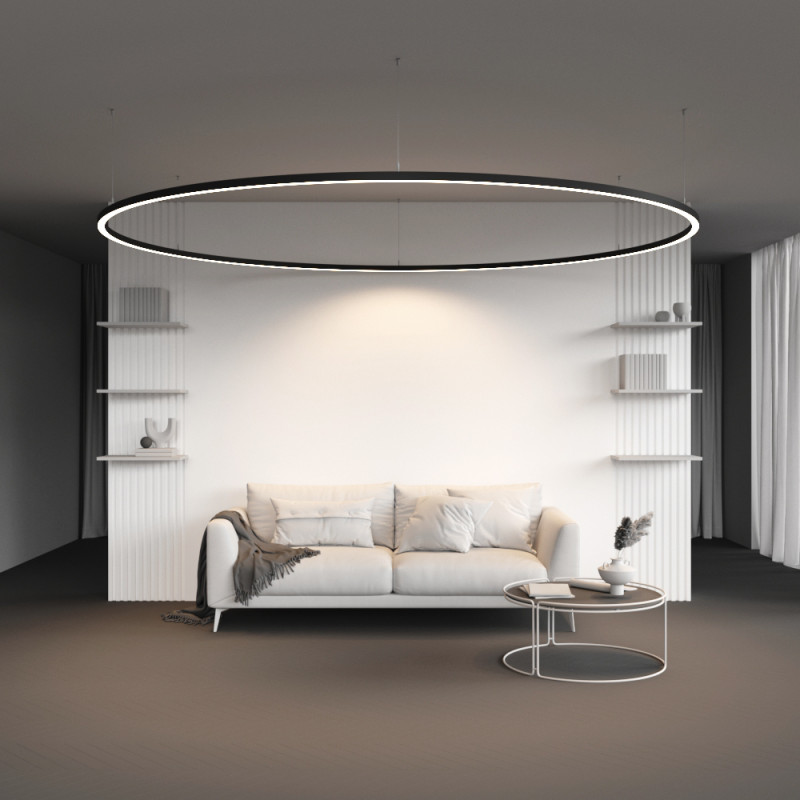 Радиусный профиль Maytoni Led strip ALM-3535R-B-D-45°-3M, черный