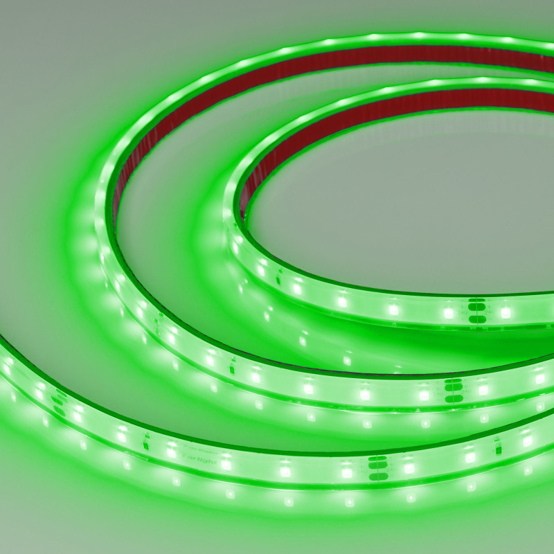 Лента герметичная RTW-PFS-A60-11mm 24V Green (4.8 W/m, IP68, 2835, 5m), Arlight 034181. Цена указана за 5 метров. Продается кратно 5 метрам.