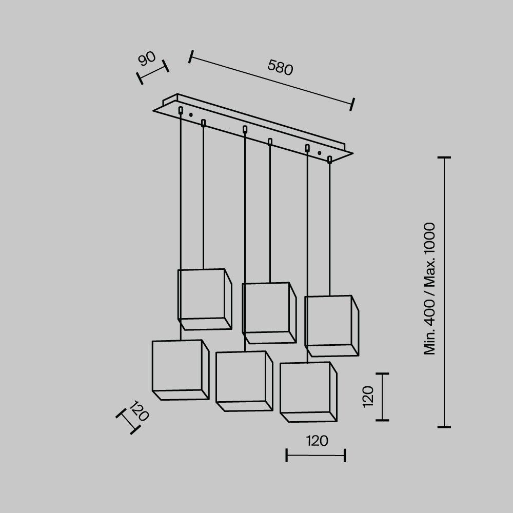 Подвесной светильник MODESTYLE MS.161.760 BS