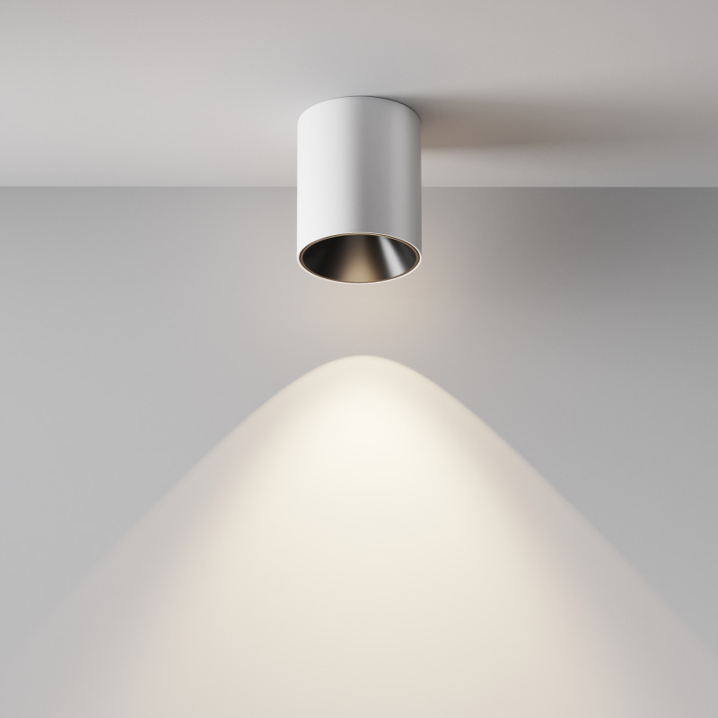 Накладной светильник 7,5*7,5*9 см,  LED, 12W, 4000К, Maytoni Technical Alfa LED C064CL-12W4K-RD-WB белый