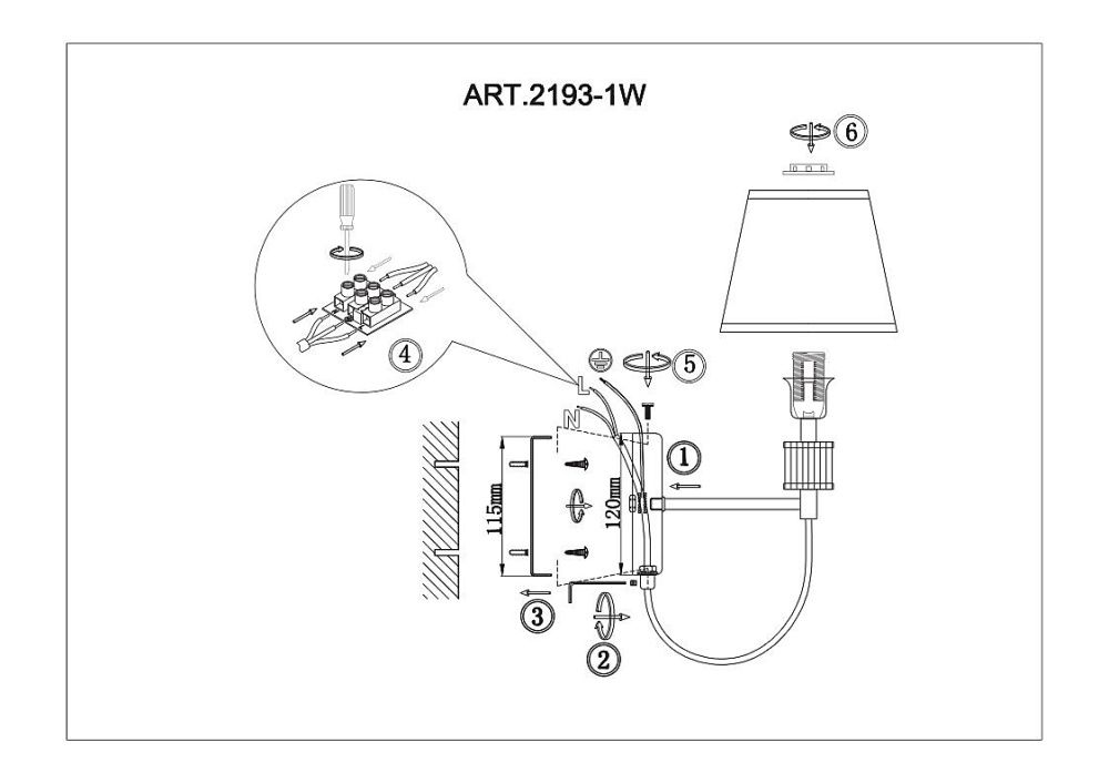 Бра F-Promo Martina 2193-1W, D225*W150*H340, хром