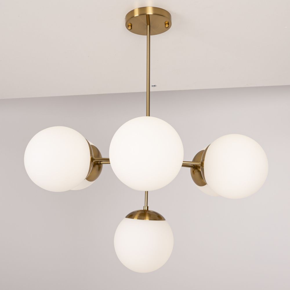 Подвесной светильник Copper Light Chandelier 7 80*80*48 см, 7*E14*40W, ImperiumLoft 40.1492, Золотистый