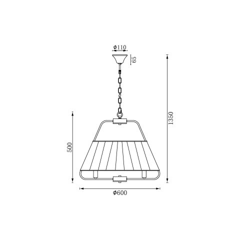 Подвесная люстра  60*135 см, 7*E14 золото Vele Luce Isabella VL4254P07