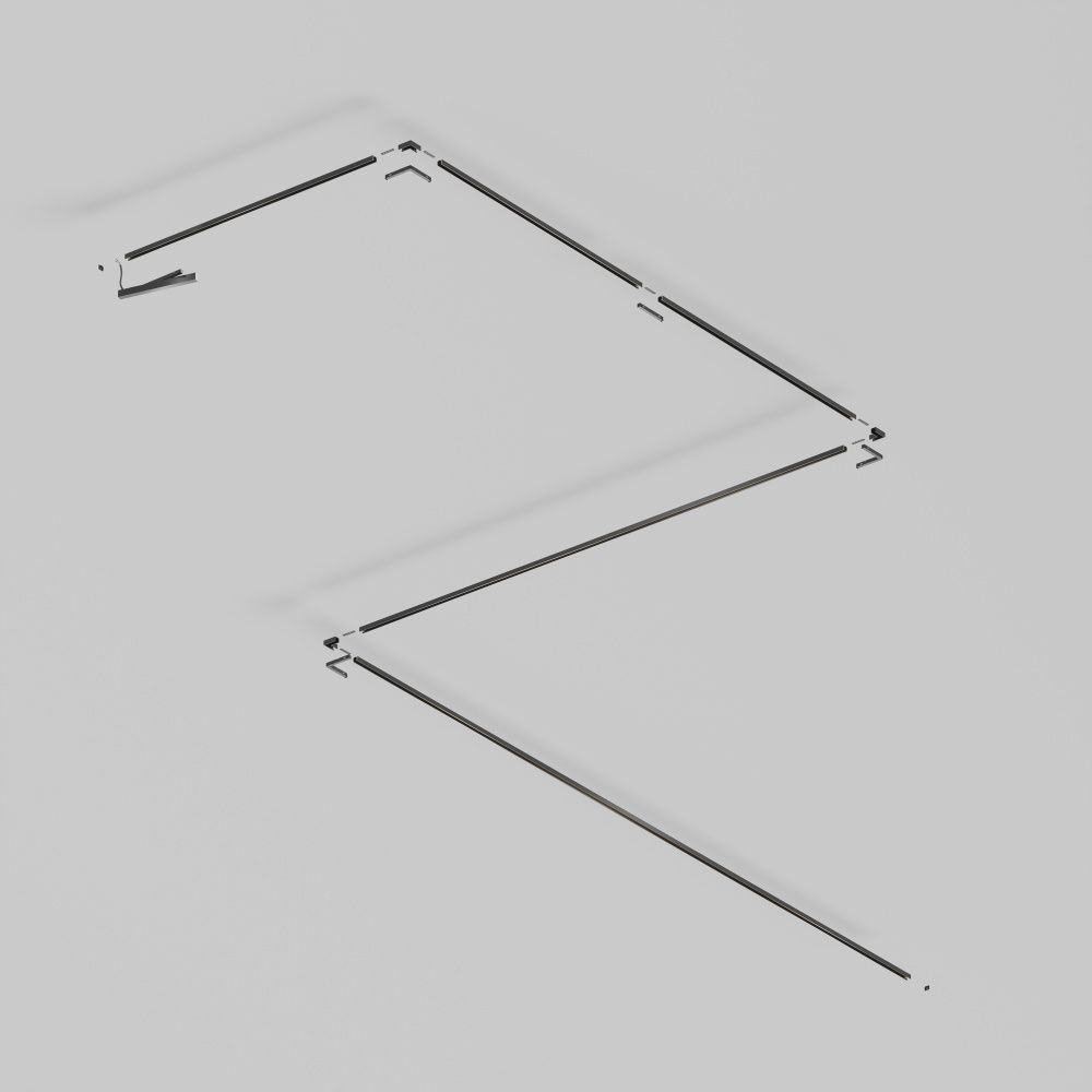 Шинопровод 1 м Exility X накладной, черный 100*2*1 см, Maytoni Technical  TRX239-411B, Черный