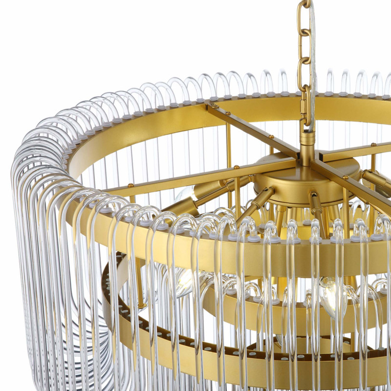 Люстра подвесная 80 см, 480W, ST LUCE GROSSETO SL1228.203.12 Золотистый