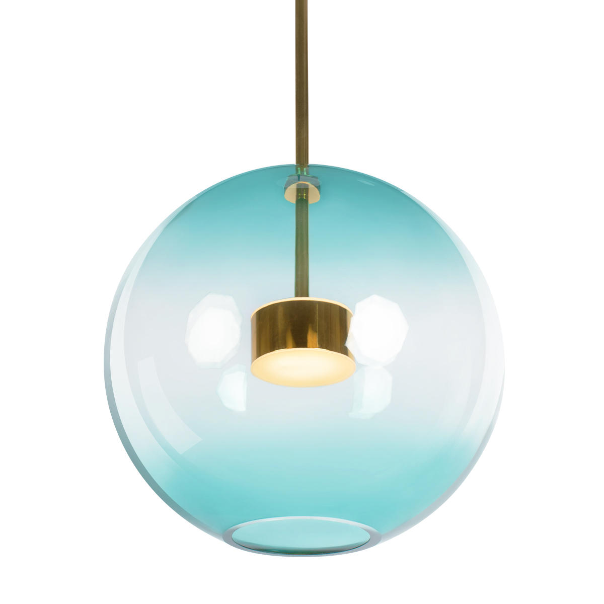 Подвесной светильник 30*52 см, 1*LED*10W LOFT IT Bolle 2027-P1 Blue золото