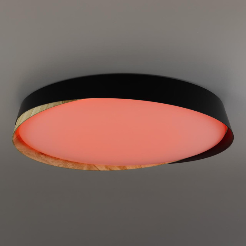 Светильник 52 см, 68W, 3000-5500K, 5800Lm, 21 м2 CL754451G BONNY Черный+Клен LED с пультом