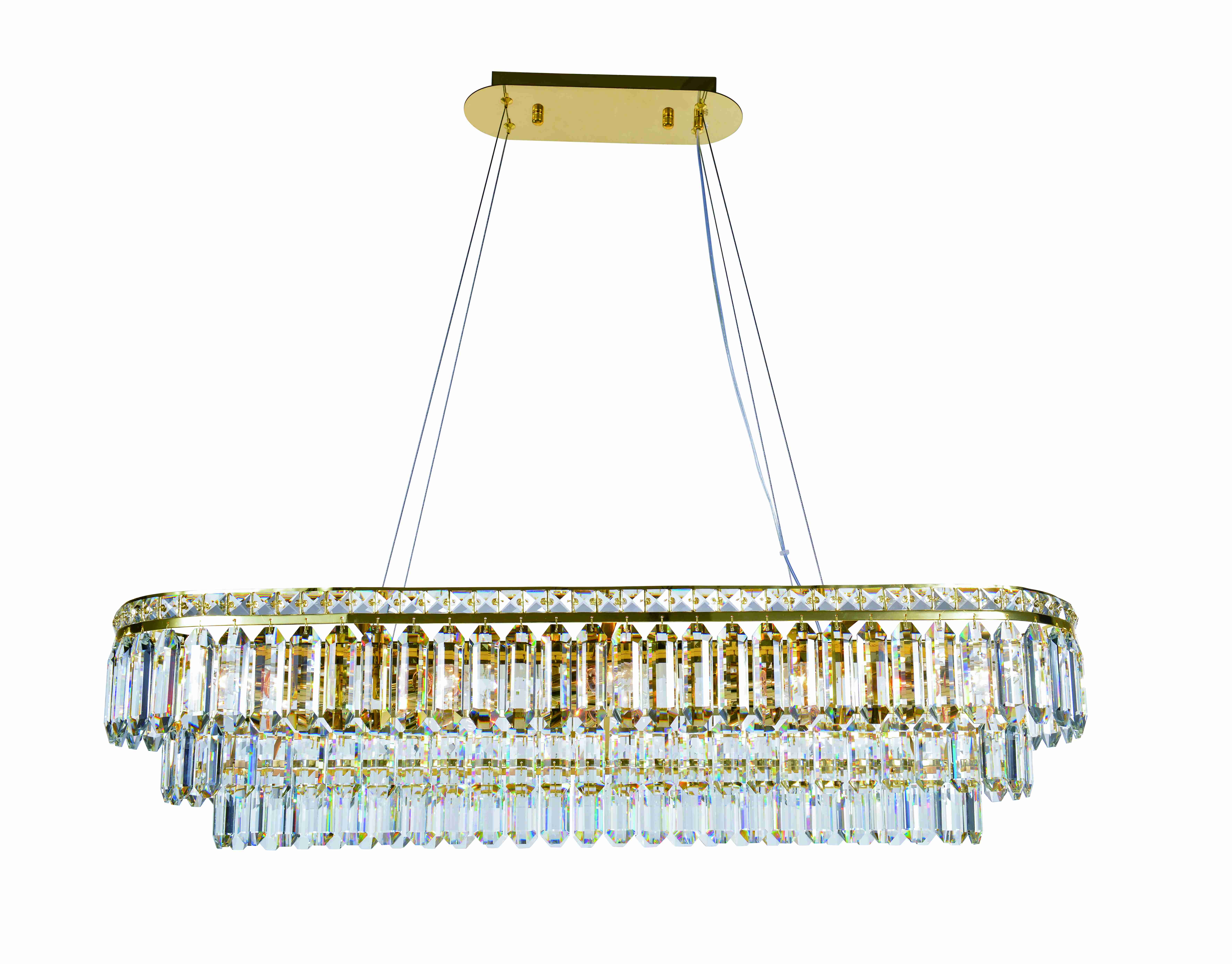 Люстра 1000*300*360, 10*E14, 40W NewRgy Cristallo 2796E/10A GOLD+CLEAR, Золото+прозрачный