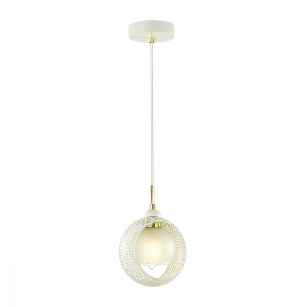 Светильник подвесной 15 см Lumion Noelle 4531/1, белый-матовое золото