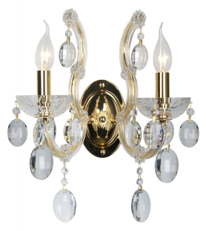 Бра 35*22 см, Crystal Lux HOLLYWOOD AP2 GOLD Золотой/Прозрачный