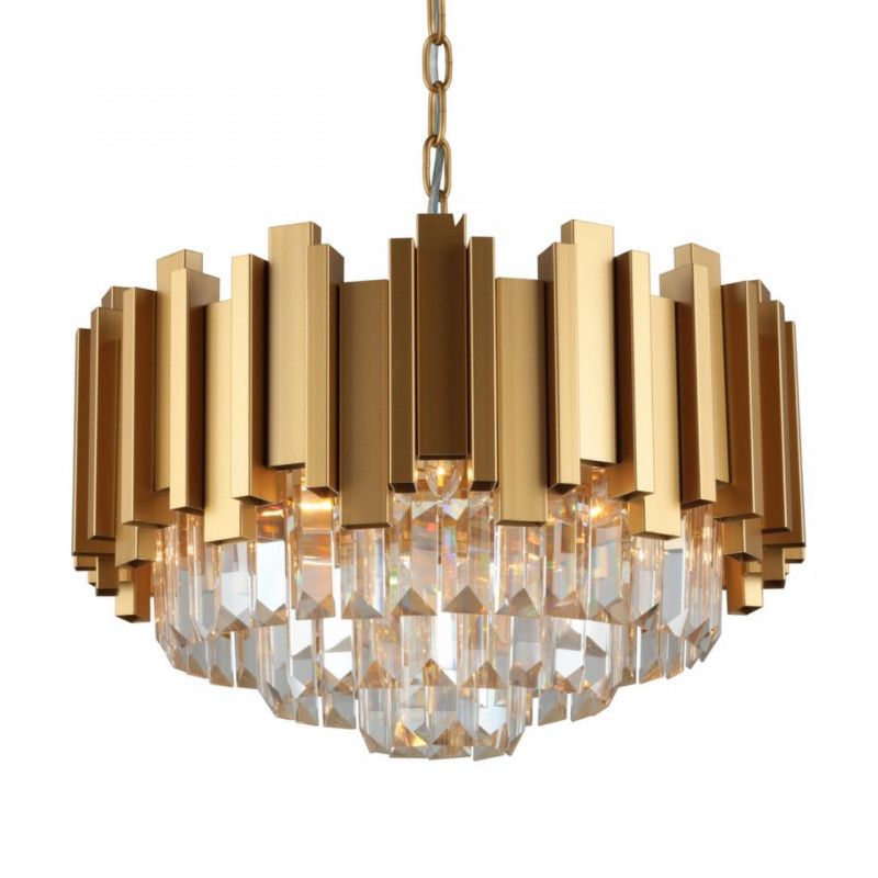 Каскадная люстра 50*30-70 см, 6*E14, 40W, Omnilux Omnilux 720 OML-72003-06, золотой