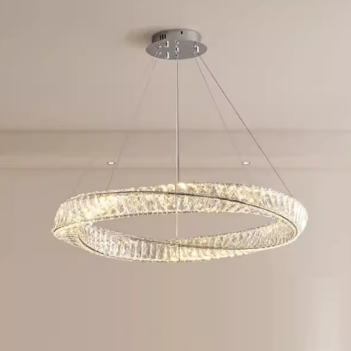 Светильник подвесной светодиодный ElegantLight DZN-8189 ХРОМ  D600/H1200/1/LED/35W/4000K DOMO 24-07