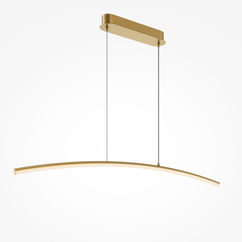 Подвесной светильник 98*7*305,7 см, LED, 15W, 3000К, Maytoni Light Reflection MOD243PL-L18BSK латунный