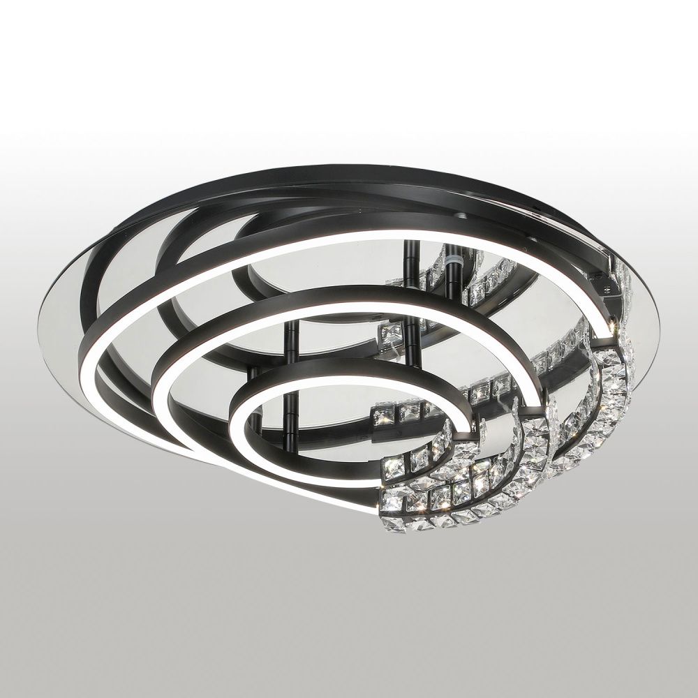 Люстра потолочная *54*13-13 см, 1*LED*40W, 4000K, Lussole Hardin LSP-7436, черный