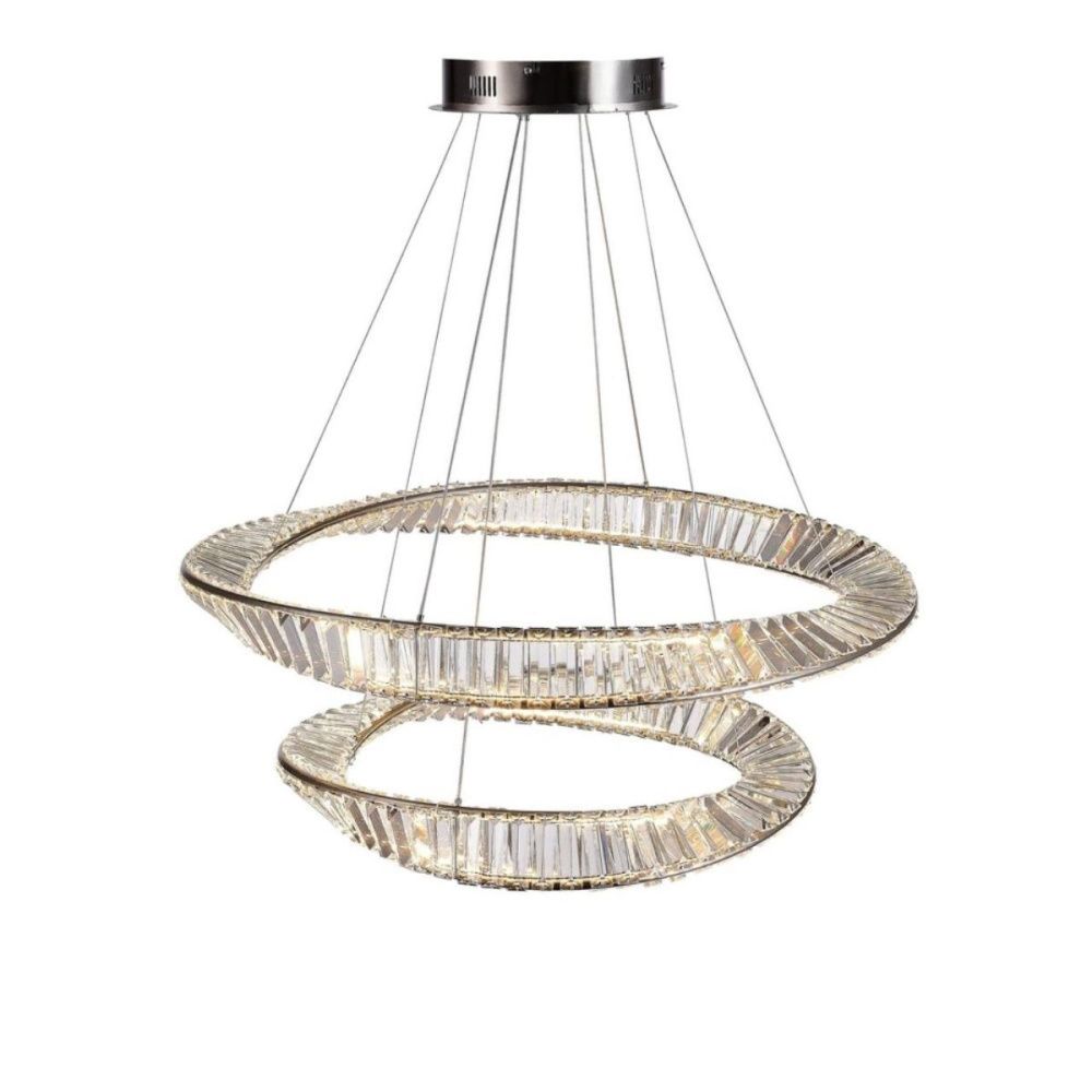 Подвесная люстра 80 см, 90W, 4000K, Aployt Olimp APL.045.13.90, никель