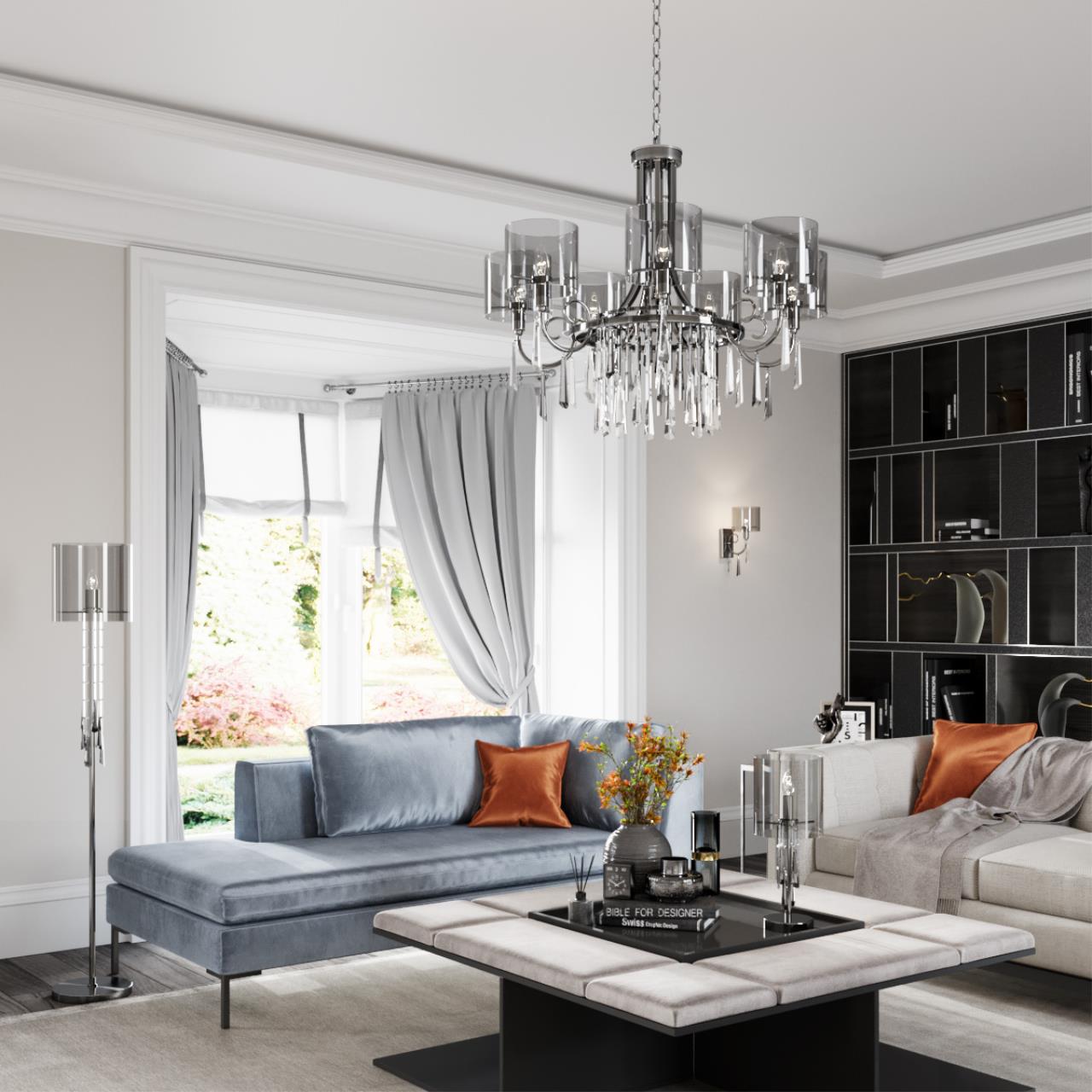 Светильник 146 см, Odeon Light Nicole 4890/1F, черный