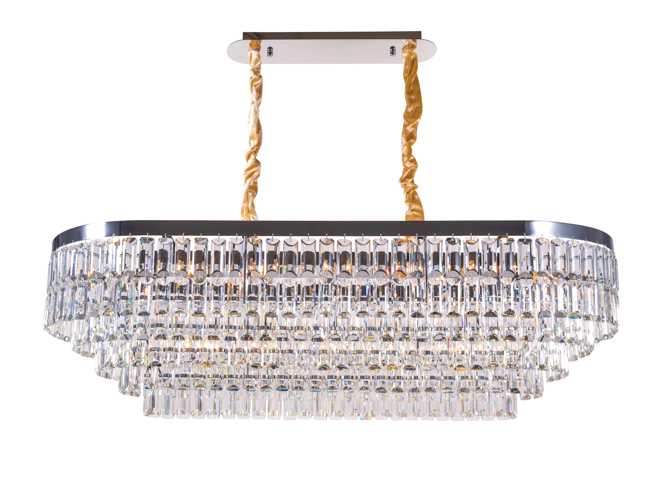 Люстра  1200*500*410, 19*E14, 40W NewRgy Cristallo 2752R/19A CHROME+CLEAR, Хром+Прозрачный