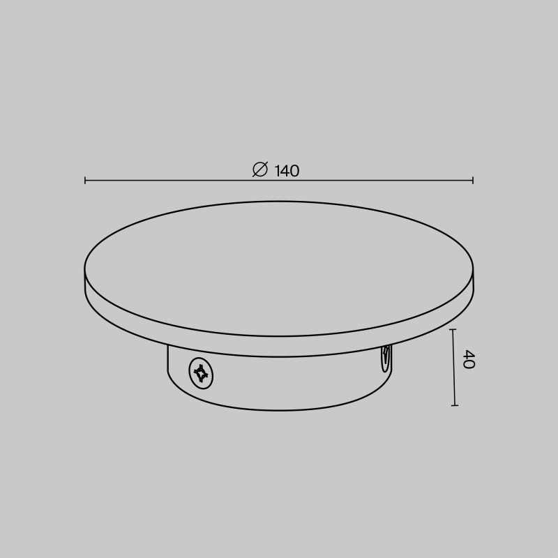Бра 14 см, 7W, 3000K, Maytoni Wald O420WL-L7GF, графит