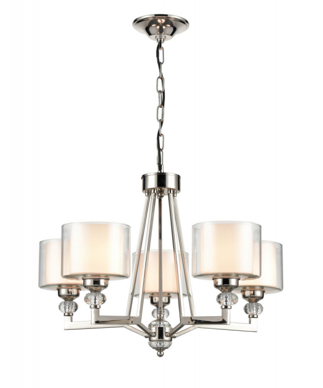 Подвесная люстра  66*148 см, 5*E27 хром Vele Luce Lotus VL1053L05