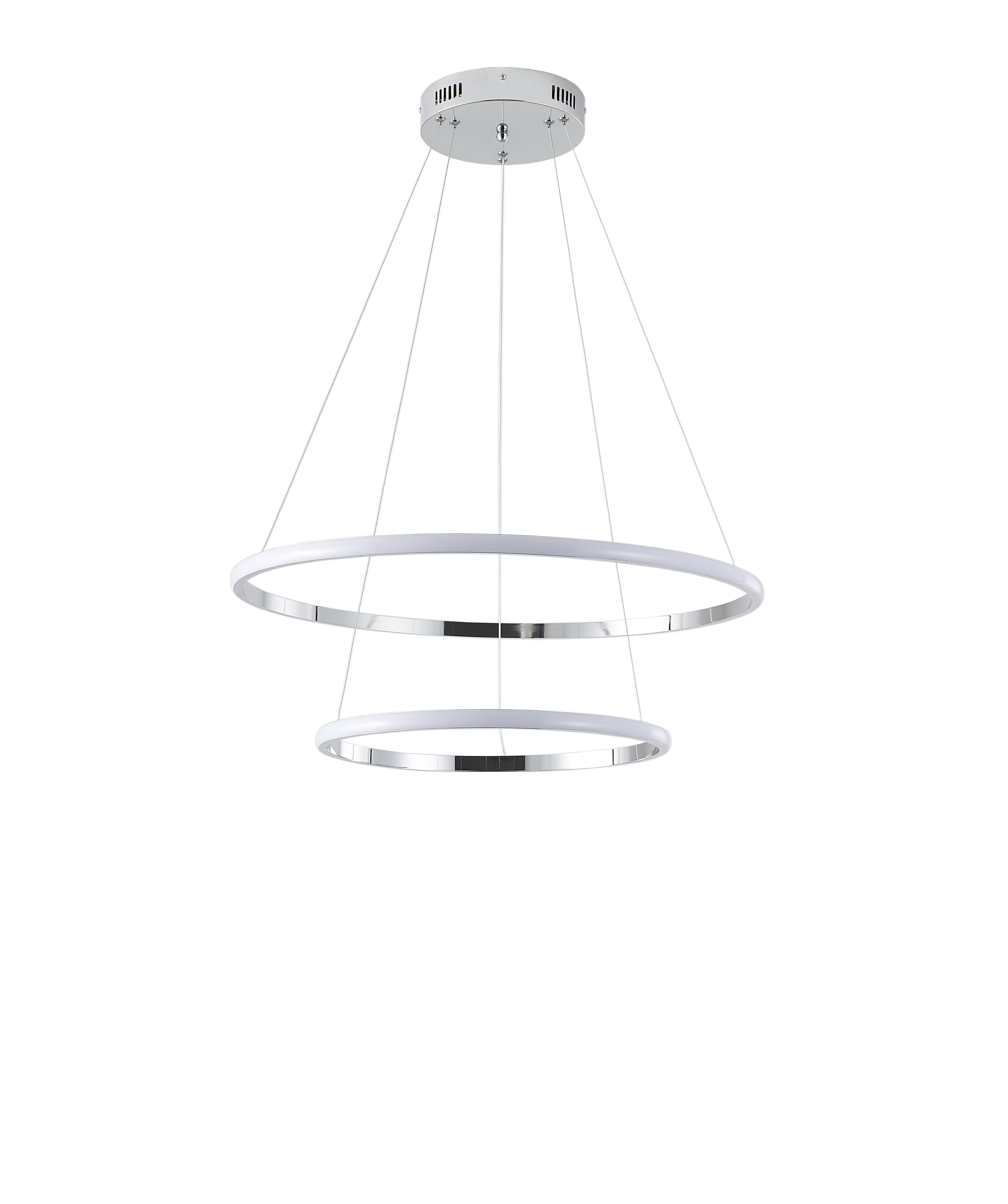 Светильник подвесной 40/60 см, LED 63W 4000K хром Zortes Ringolight ZRS.33322.63C