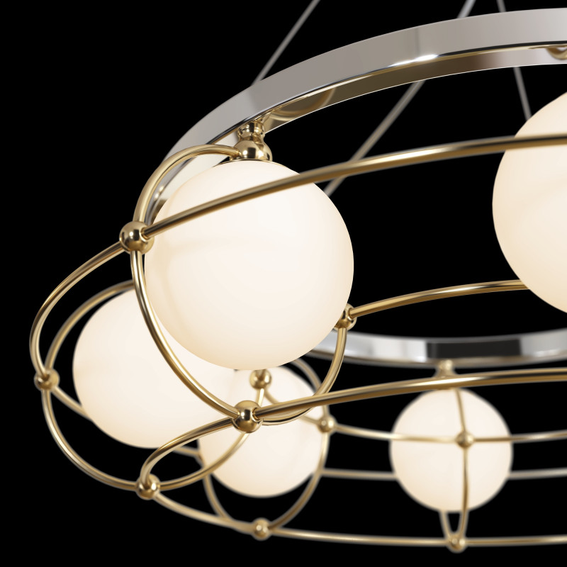 Светильник  58 см, Maytoni Carcass MOD312PL-08GCH, золото-хром