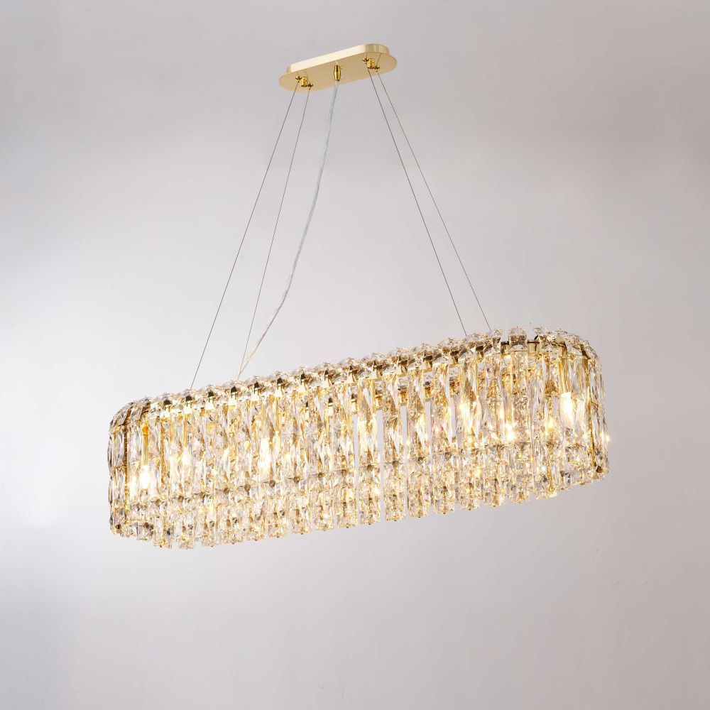 Люстра L1000 x W300 x H280 (1200), мм, 10*40W (400W), H GOLD (Золото) NewRgy NW090-L1000*W300*H280(1200) H GOLD