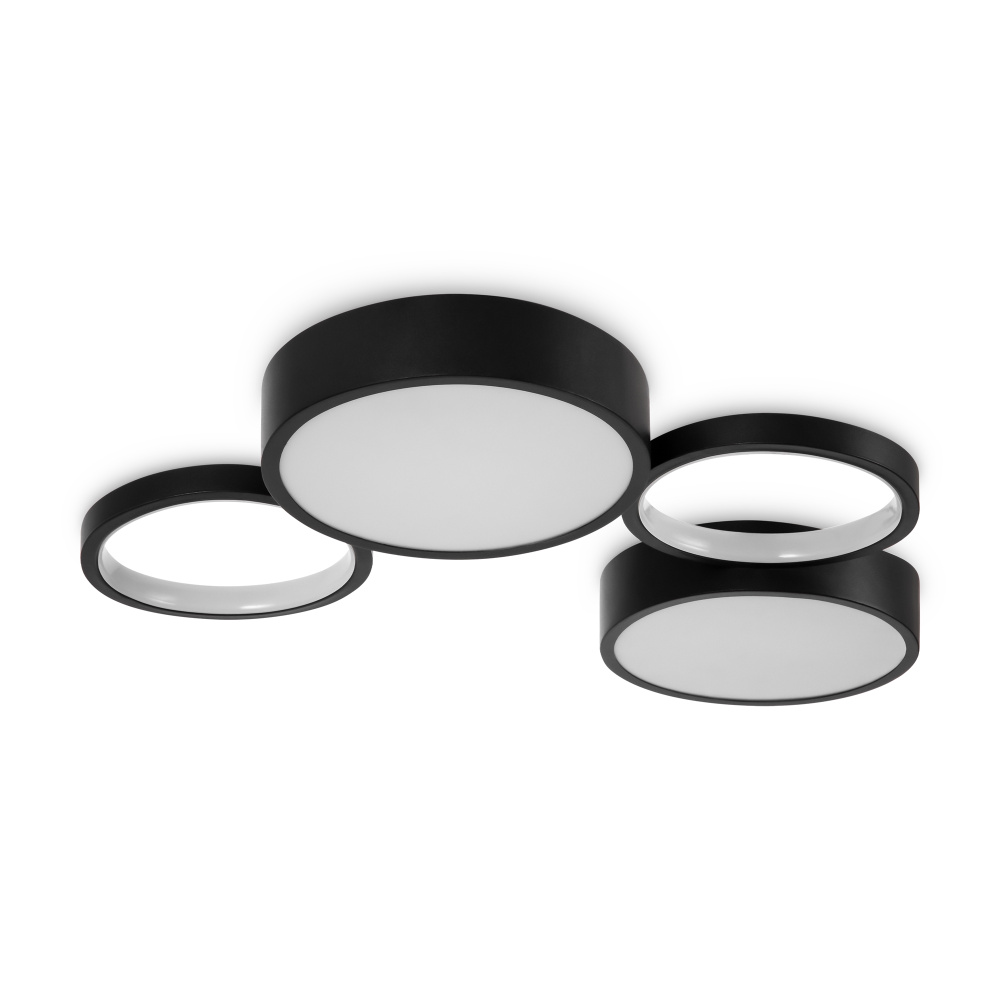 Светильник 60*37*-5 см, *LED*69W, Freya Молекула / Molecule FR6080CL-L92B, Черный