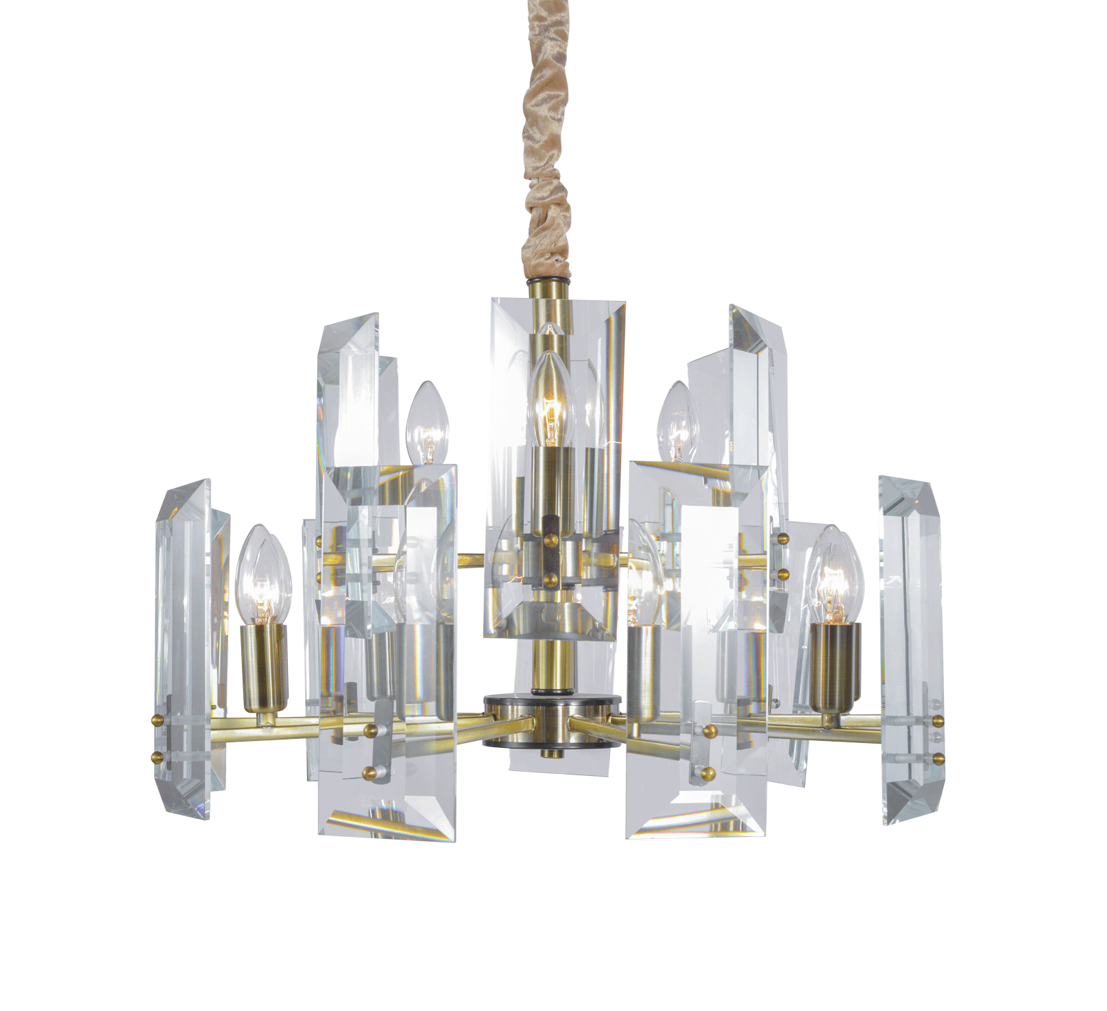 Люстра  580*390, 12*E14, 40W NewRgy Cristallo 9152D/9+3 AB+MBK, AB+MBK