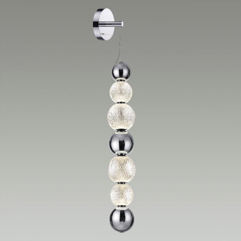 Светодиодный светильник 87 см, 13W, 4000K, Odeon Light CRYSTAL 5007/13WL, хром