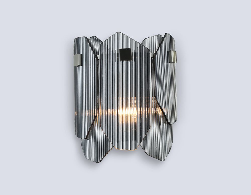 Бра 22*15*27- см, 2*E14*40W, K, Ambrella Light High Light LH31207, сатин никель