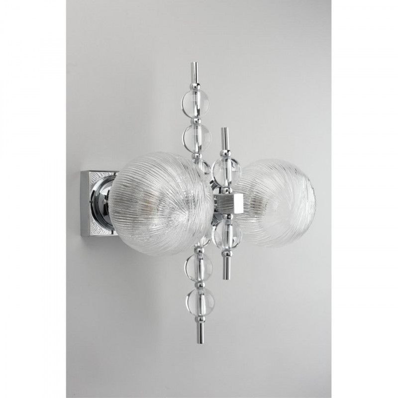 Бра 20*37*46 см, 2*E27, 40W, Aployt MELANI APL.821.01.02, хром