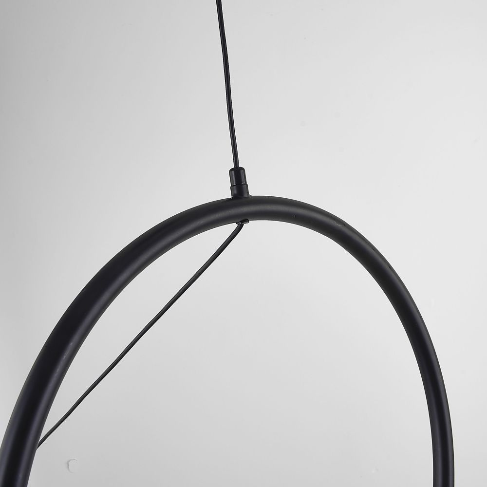 Подвесной светильник SUSPENSION CERCLE ET TRAIT – GRAPHITE SATINE L170 170*45*45 см, 1*LED*25W, 3000K, ImperiumLoft 40.1282-0, Чёрный