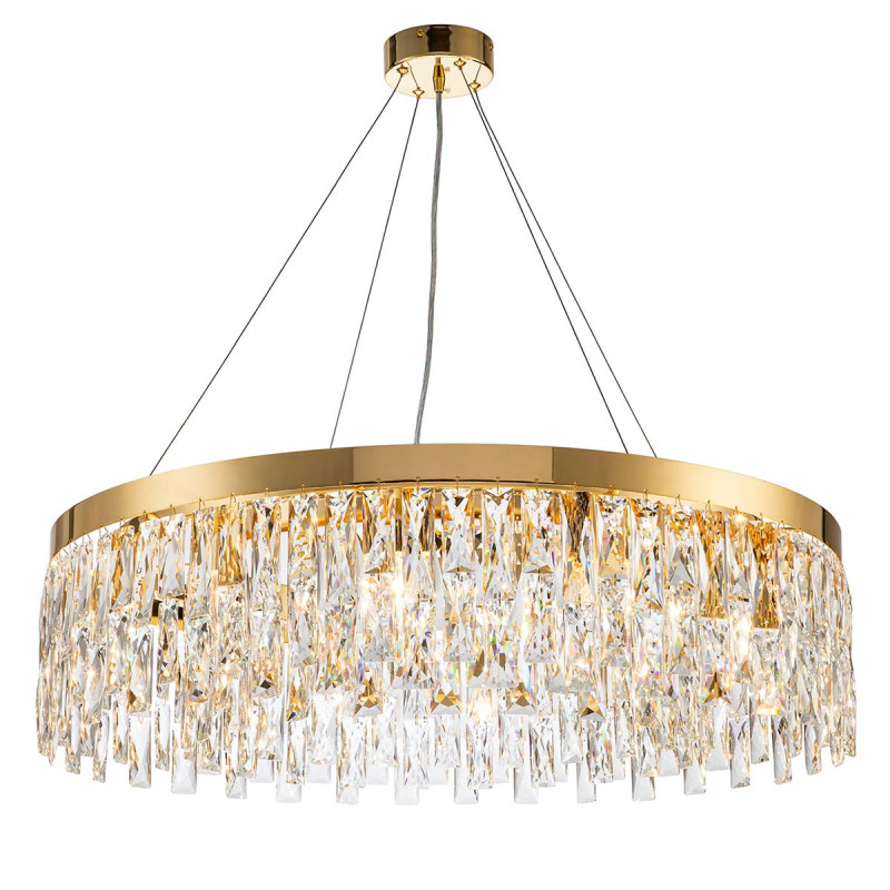 Подвесной светильник 800*800*255/1255 мм, 12*E14 золото Indigo Anna V000381, 12029/12P Gold