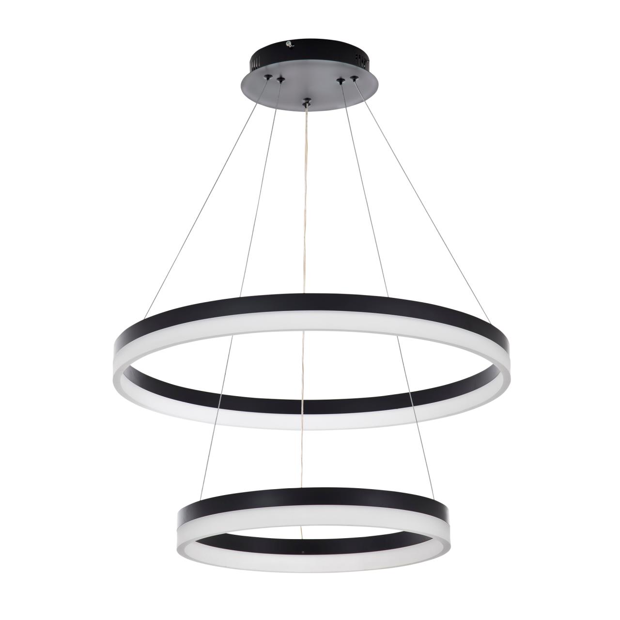 Подвесной светильник 60*60*90 см, LED 80W, 3000 / 6000K, Черный LED4U L10823-60-40 BK