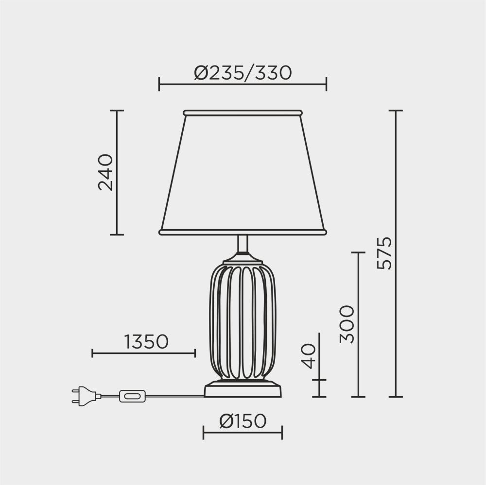 Настольный светильник 55*33* см, Е27 1x60ВтW, , Синий MODELUX ML.6123.01TL BL