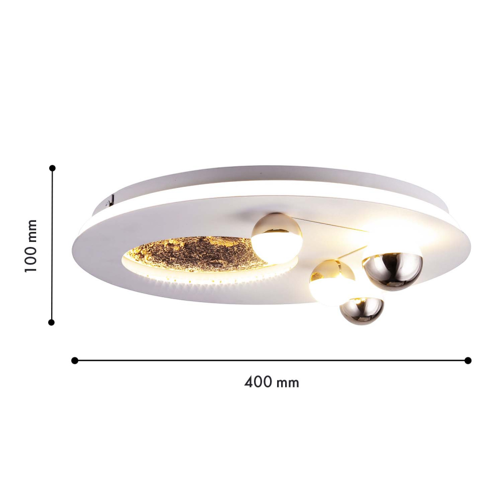 Потолочный светильник 40*10 см, 4*LED, 36W, 4000K, Favourite Plaides 4630-4C, белый