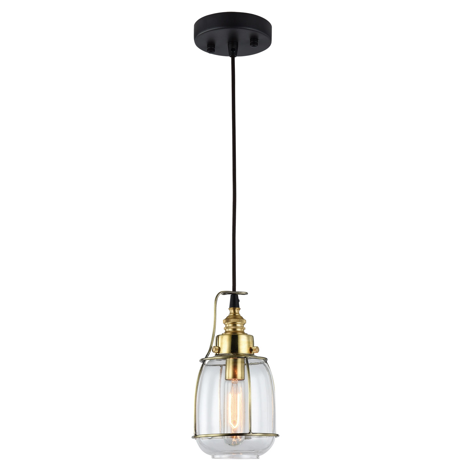 Подвесной светильник Lussole Brighamton GRLSP-9677, 13*35 см, черный