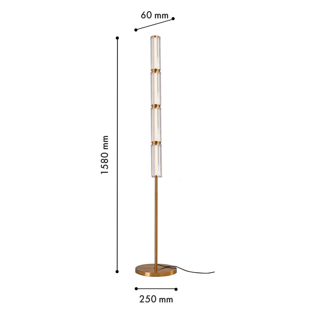 Торшер *25*158-158 см, 1*LED*14W, 3000K, Favourite Hexagoni 4777-4F, бронзовый