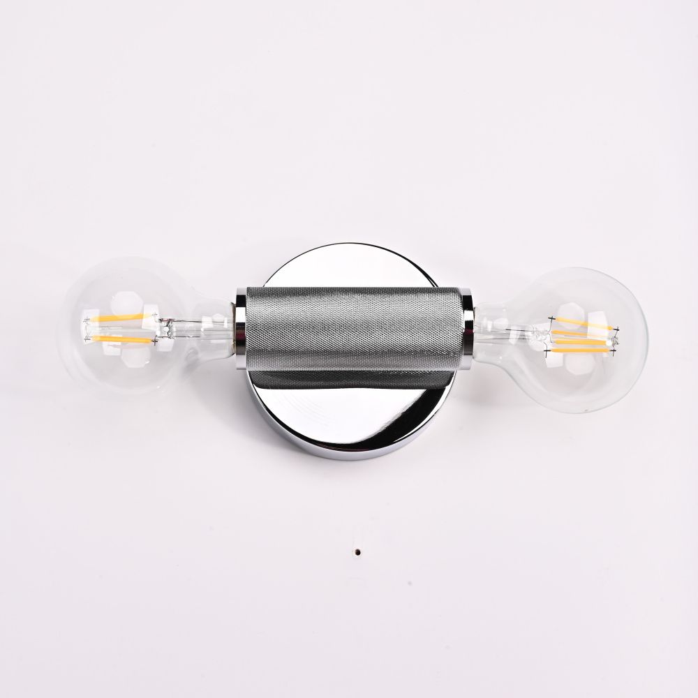 Бра RH Utilitaire Inline Sconce Silver 28,5*8*10 см, 2*E27*60W, ImperiumLoft 44.559, Никель