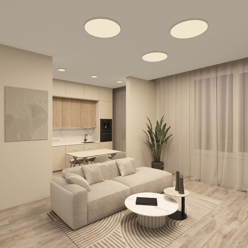 Накладной светильник *22*2,5 см, LED * 18W, 3000-6500К, Denkirs Thin DK6520-WH, белый