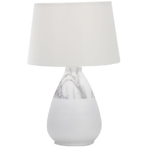 Декоративная настольная лампа Omnilux OML-82114-01, диаметр 28 см, белый